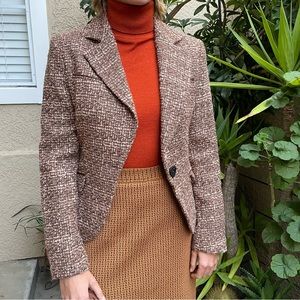 Vintage multicolored cream/brown Zara wool jacket